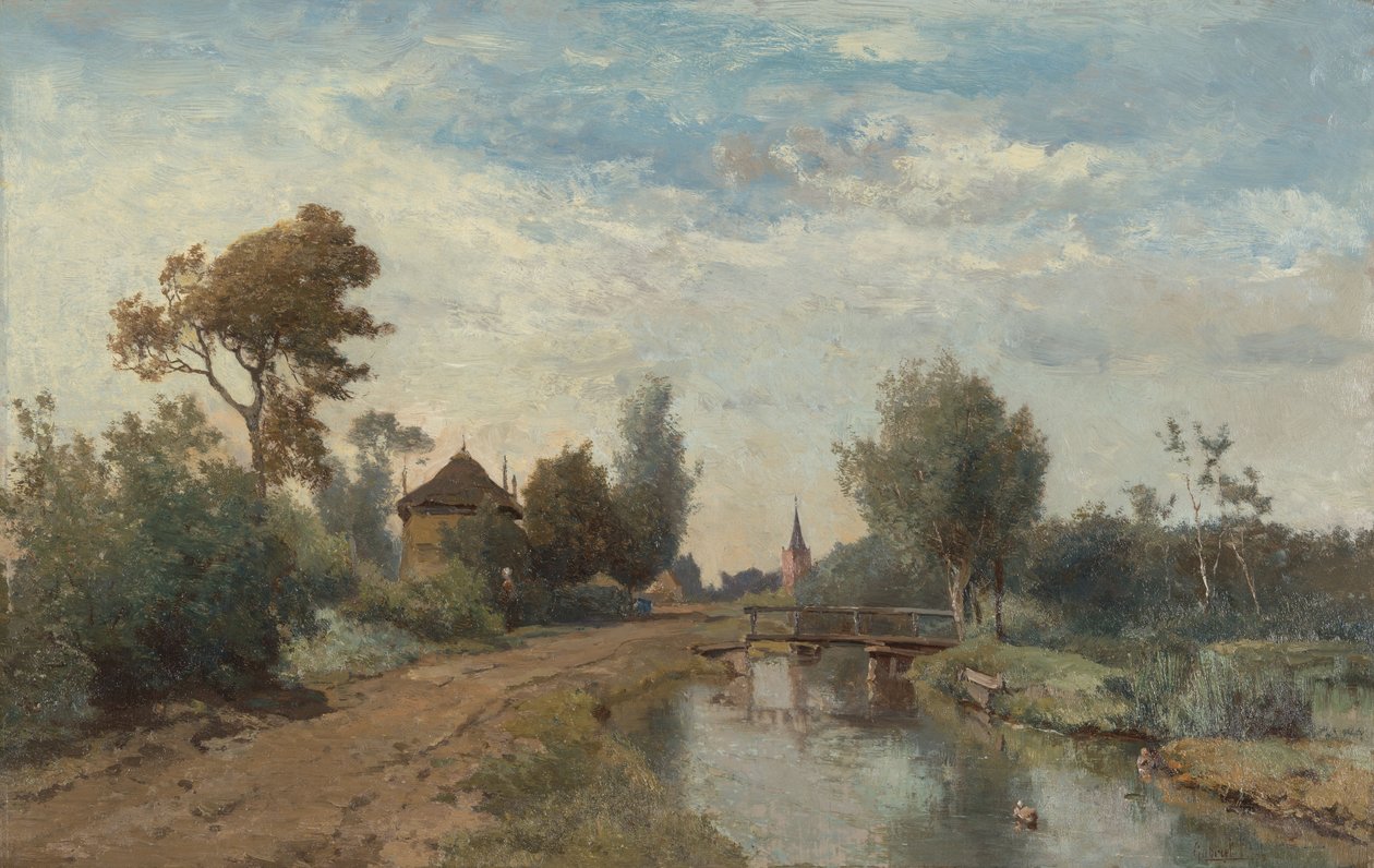 Tájkép Kortenhoef közelében alkotó: Paul Joseph Constantin Gabriel