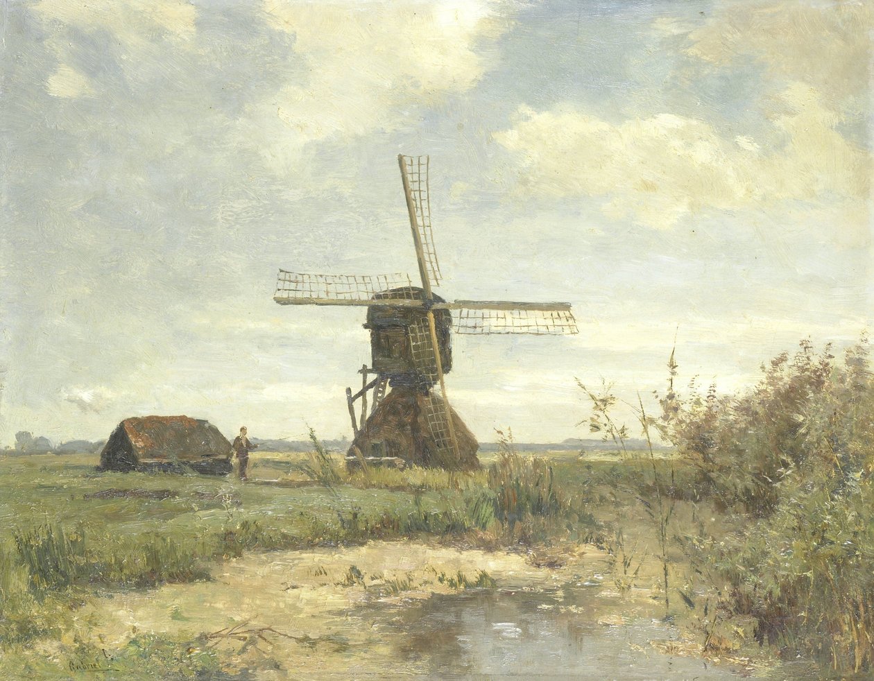 „Sunny Day”, egy szélmalom a vízi úton alkotó: Paul Joseph Constantin Gabriel