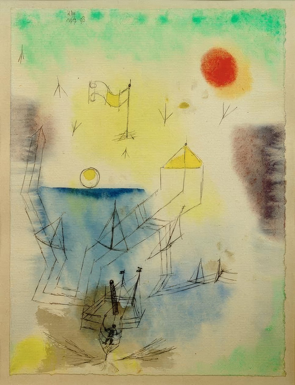 (A neulandi tengerész megkezdi az utazást) alkotó: Paul Klee