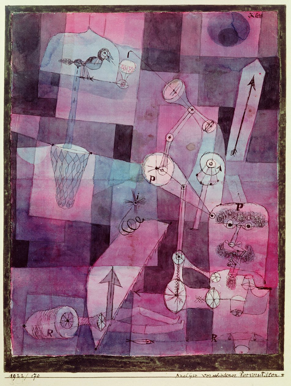 Különféle perverzitások elemzése alkotó: Paul Klee