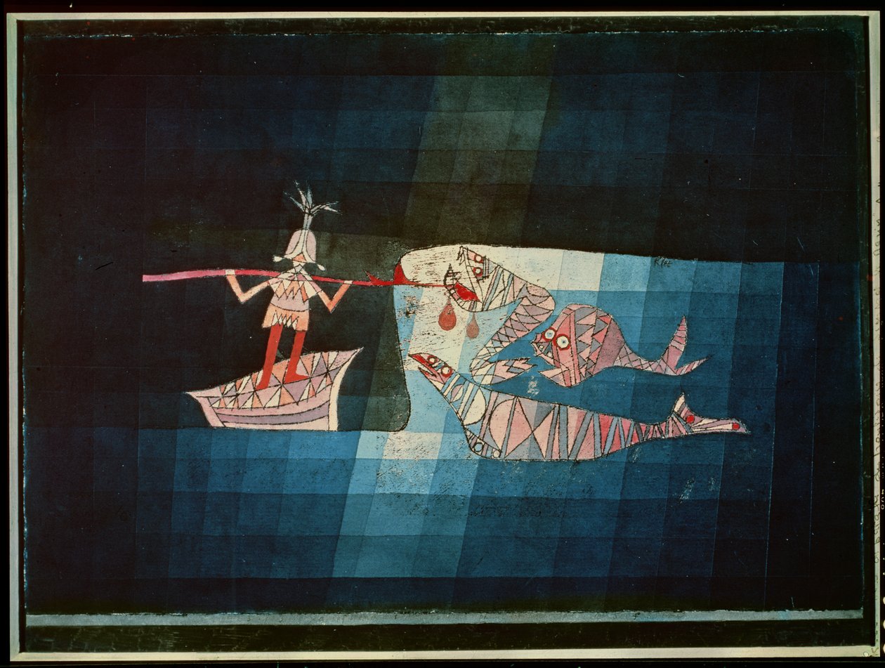 Csatajelenet a „Tengerész” című komikus fantasztikus operából alkotó: Paul Klee