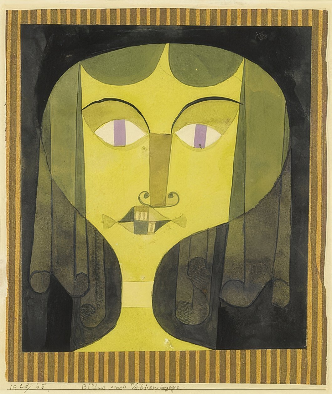 Egy lila szemű nő portréja. 1921/65 alkotó: Paul Klee