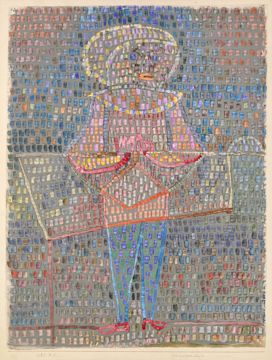 Fiú díszruhában alkotó: Paul Klee