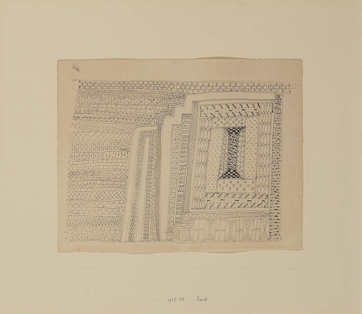 Kelim szőnyeg, 1927. alkotó: Paul Klee