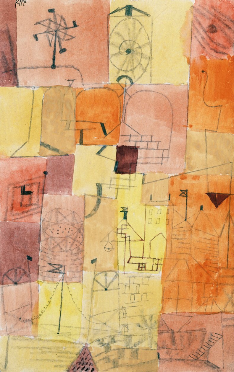 Gyermekek városa szélmalommal alkotó: Paul Klee