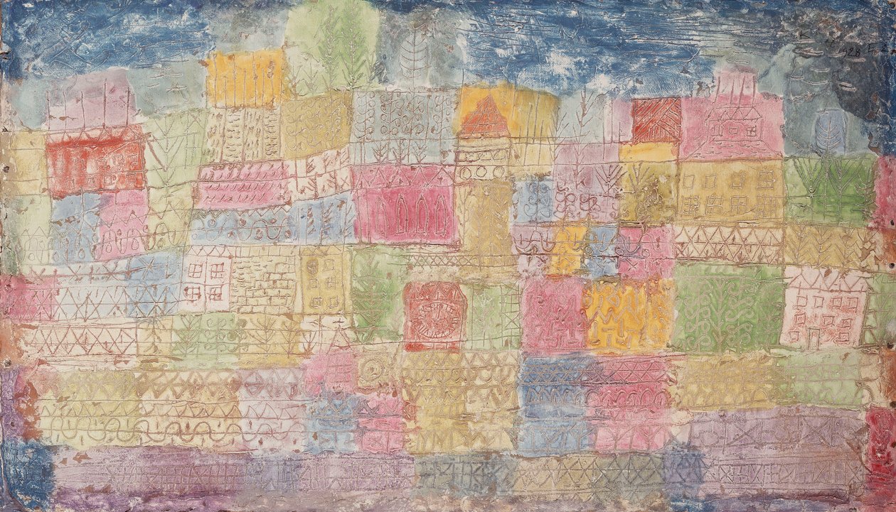színes táj; Színes tájak alkotó: Paul Klee