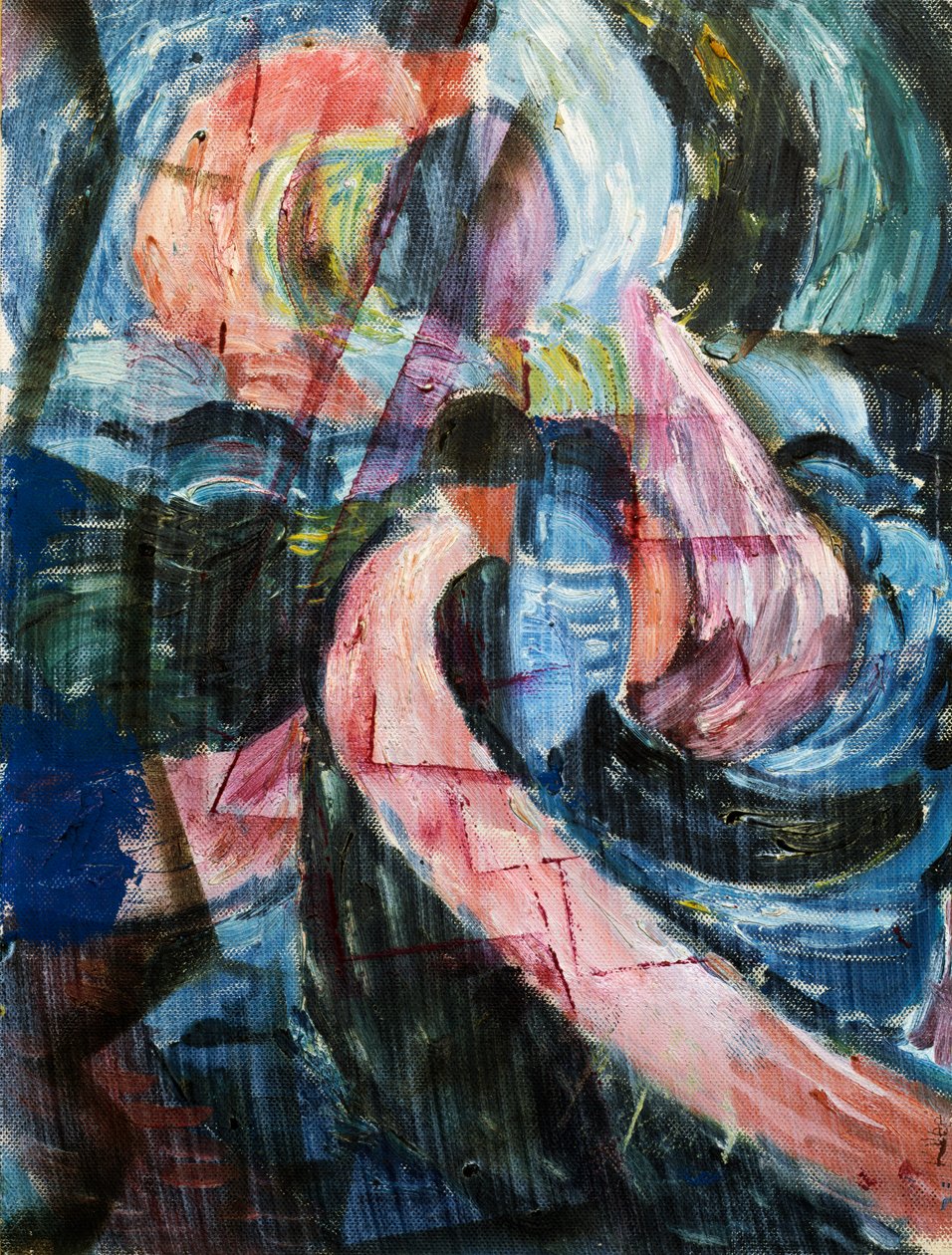 Vízesés alatti építkezés, átkelő alkotó: Paul Klee