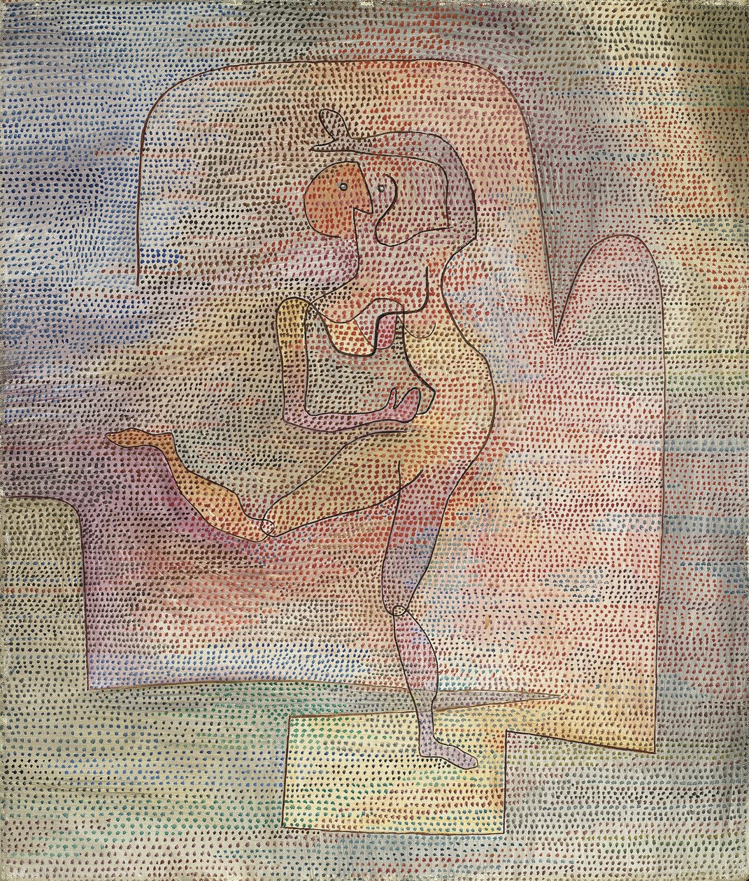 ""Táncos"" (Táncos) - Paul Klee festménye (1879-1940) alkotó: Paul Klee