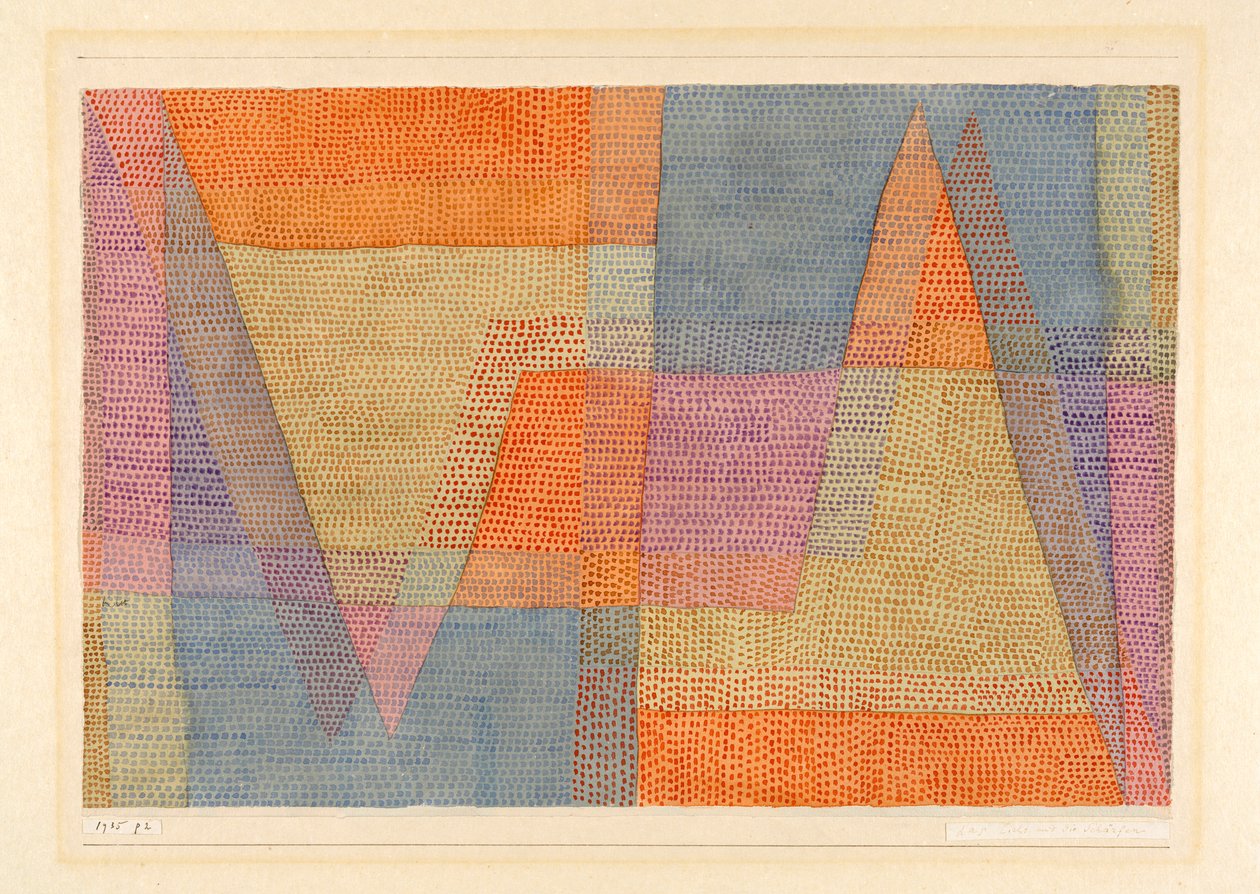 Das Licht und die Schärfen La lumière et les arêtes, 1935. alkotó: Paul Klee