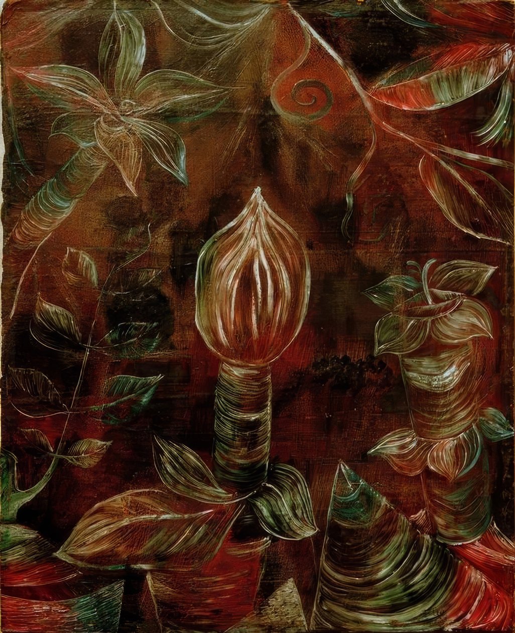 Dekoratív növény kép A bimbó alkotó: Paul Klee