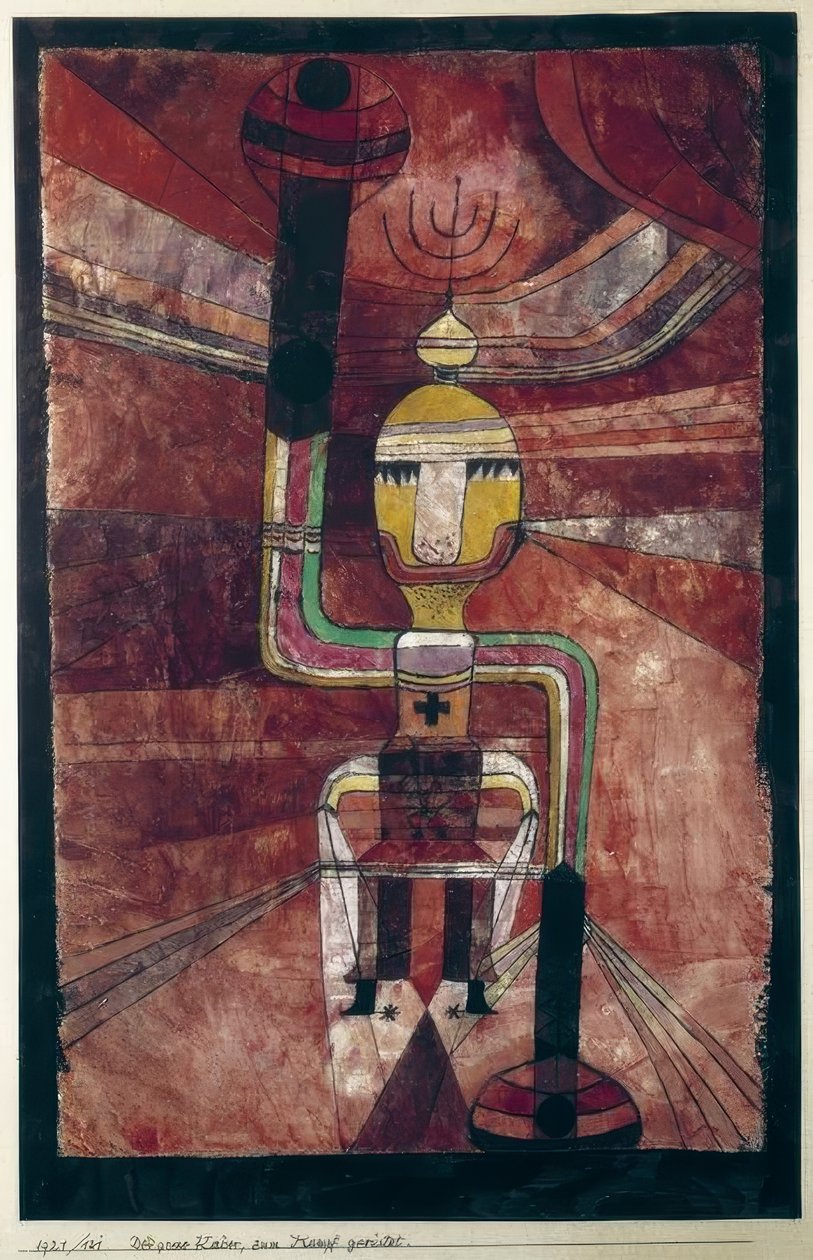 A nagy császár, harcra felfegyverkezve alkotó: Paul Klee