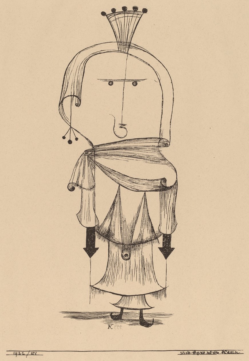 A fésűs boszorkány, 1922. alkotó: Paul Klee
