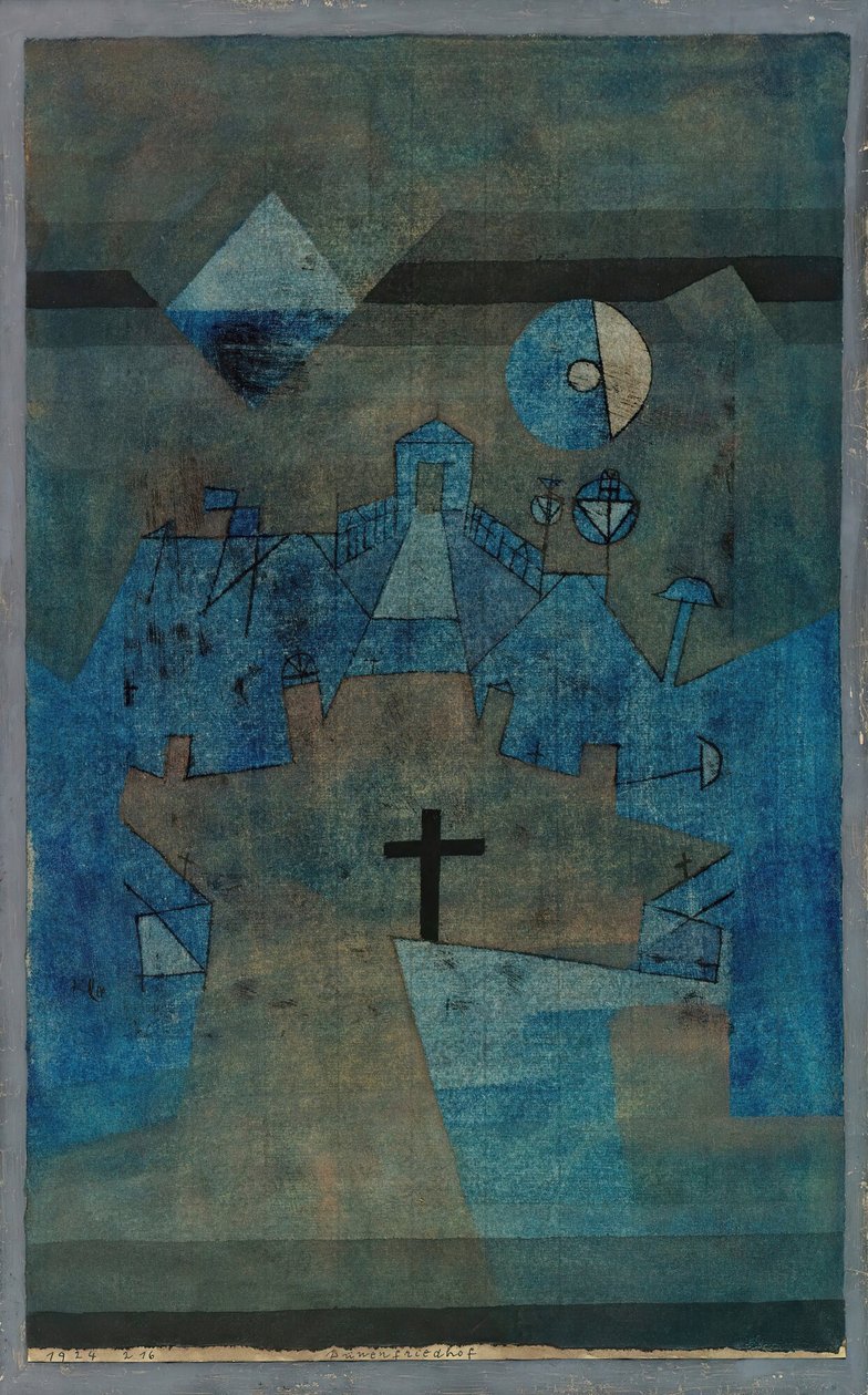 Dünenfriedhof Dunes temető, 1924. alkotó: Paul Klee