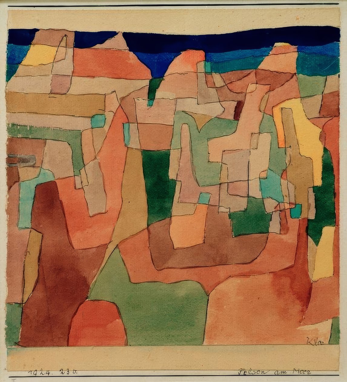 Sziklák a tenger mellett alkotó: Paul Klee