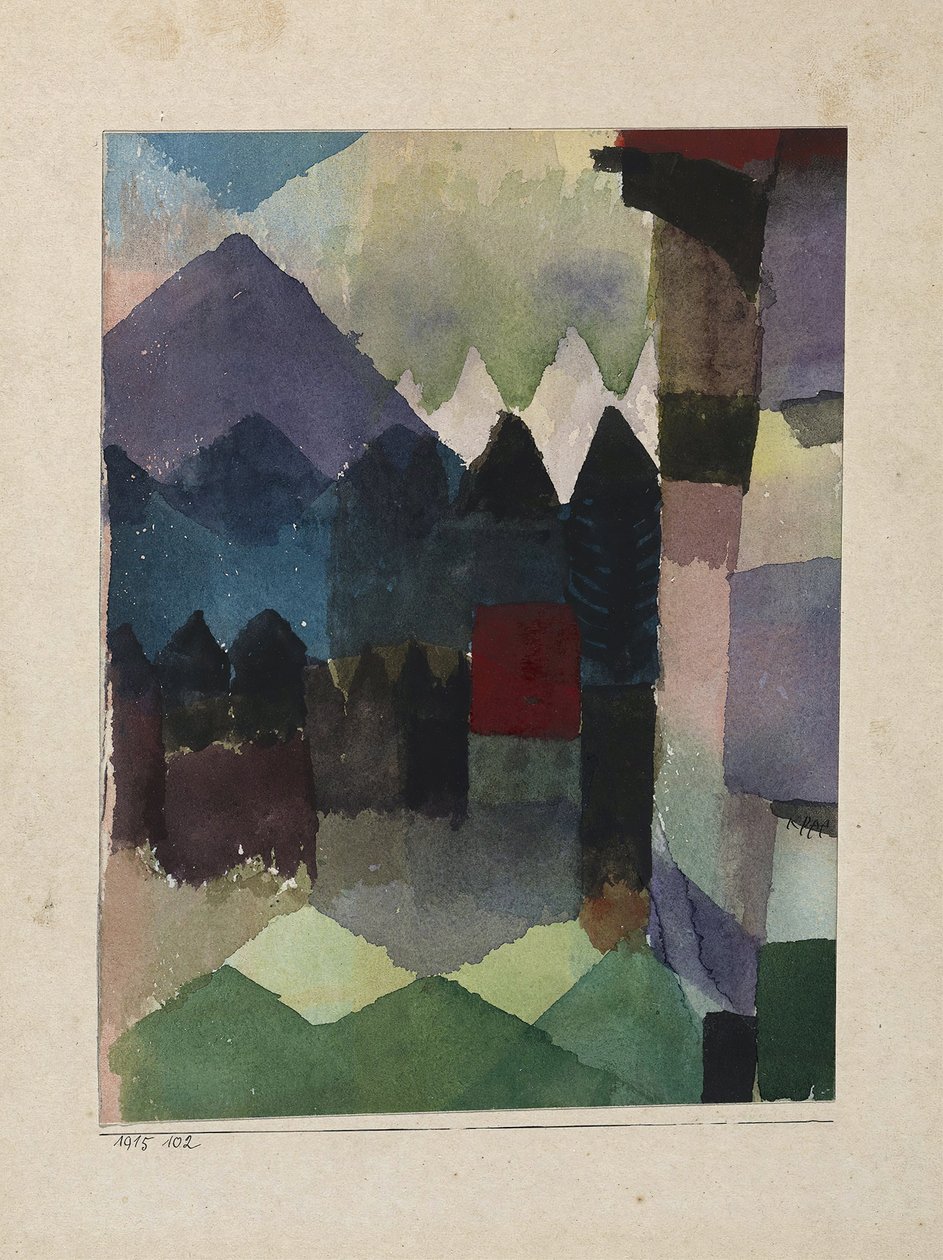 Föhn Marc kertjében, 1915. alkotó: Paul Klee