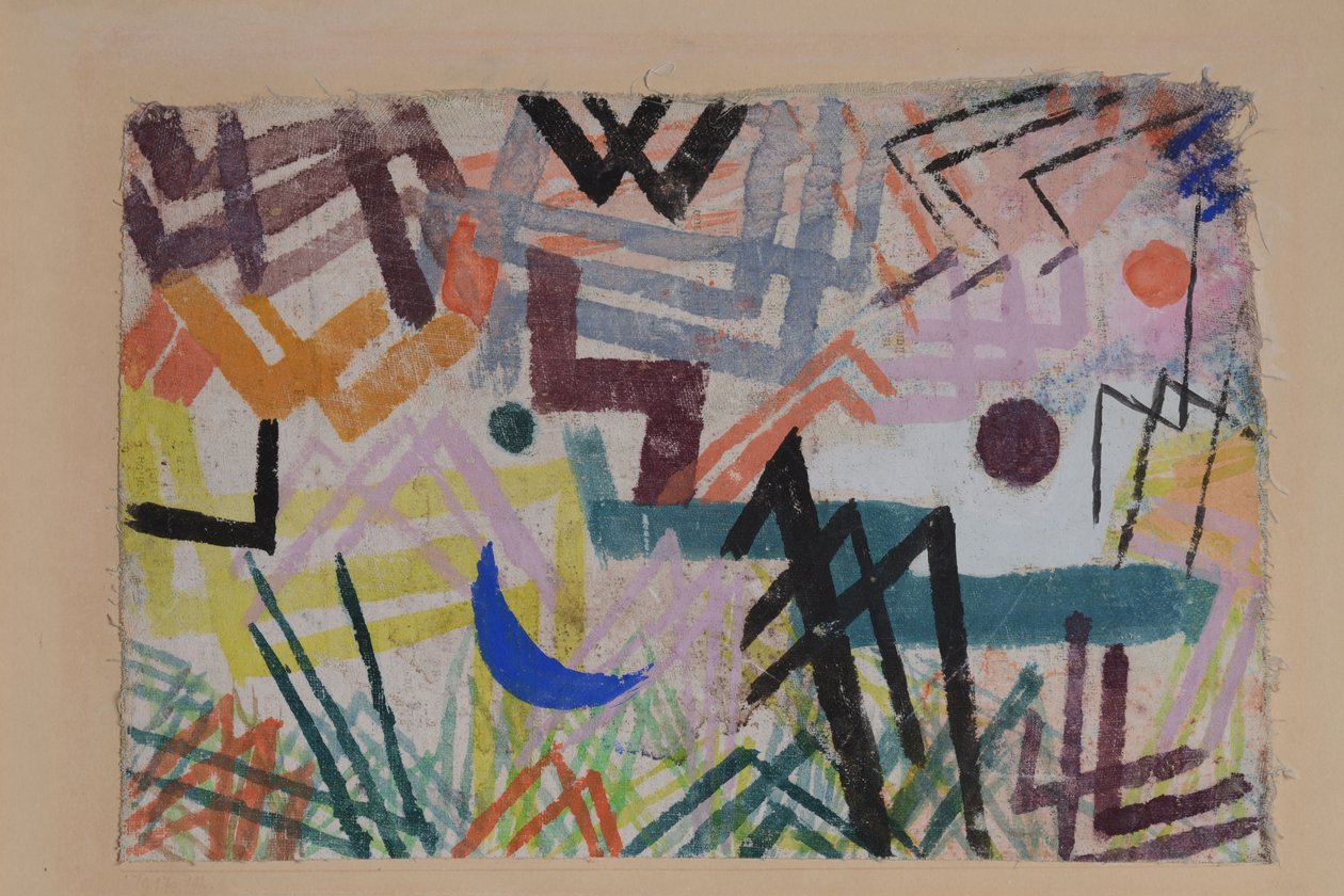 A Lech-táj erőinek játéka, 1917. alkotó: Paul Klee