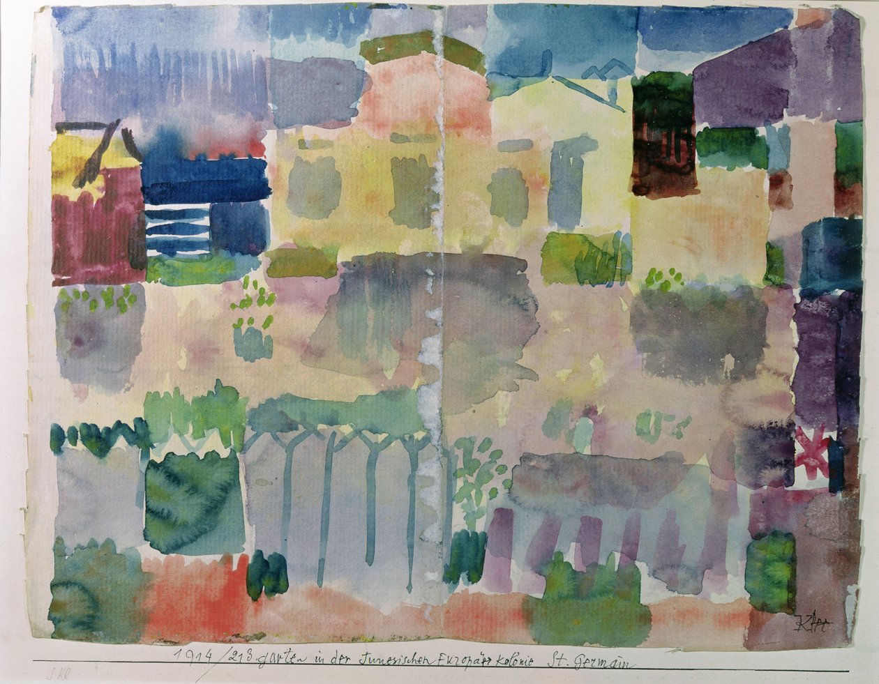 Kert Saint-Germainben, Tunisz európai negyedében alkotó: Paul Klee