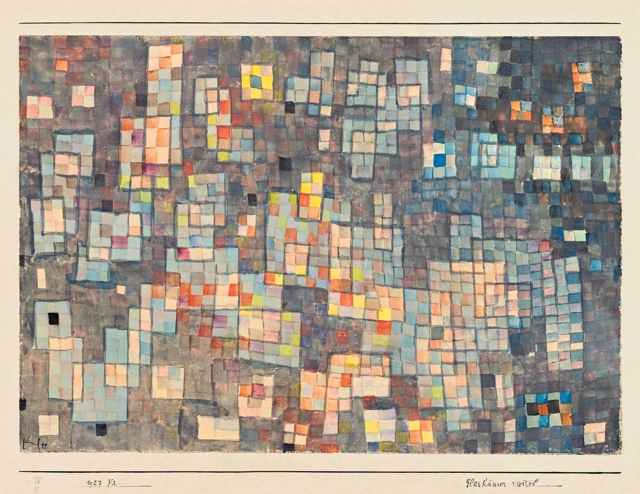 Üvegház negyed, 1927. alkotó: Paul Klee