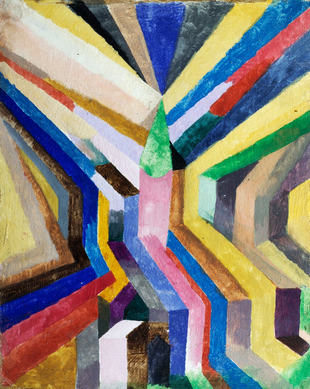 Zöld templom és torony alkotó: Paul Klee