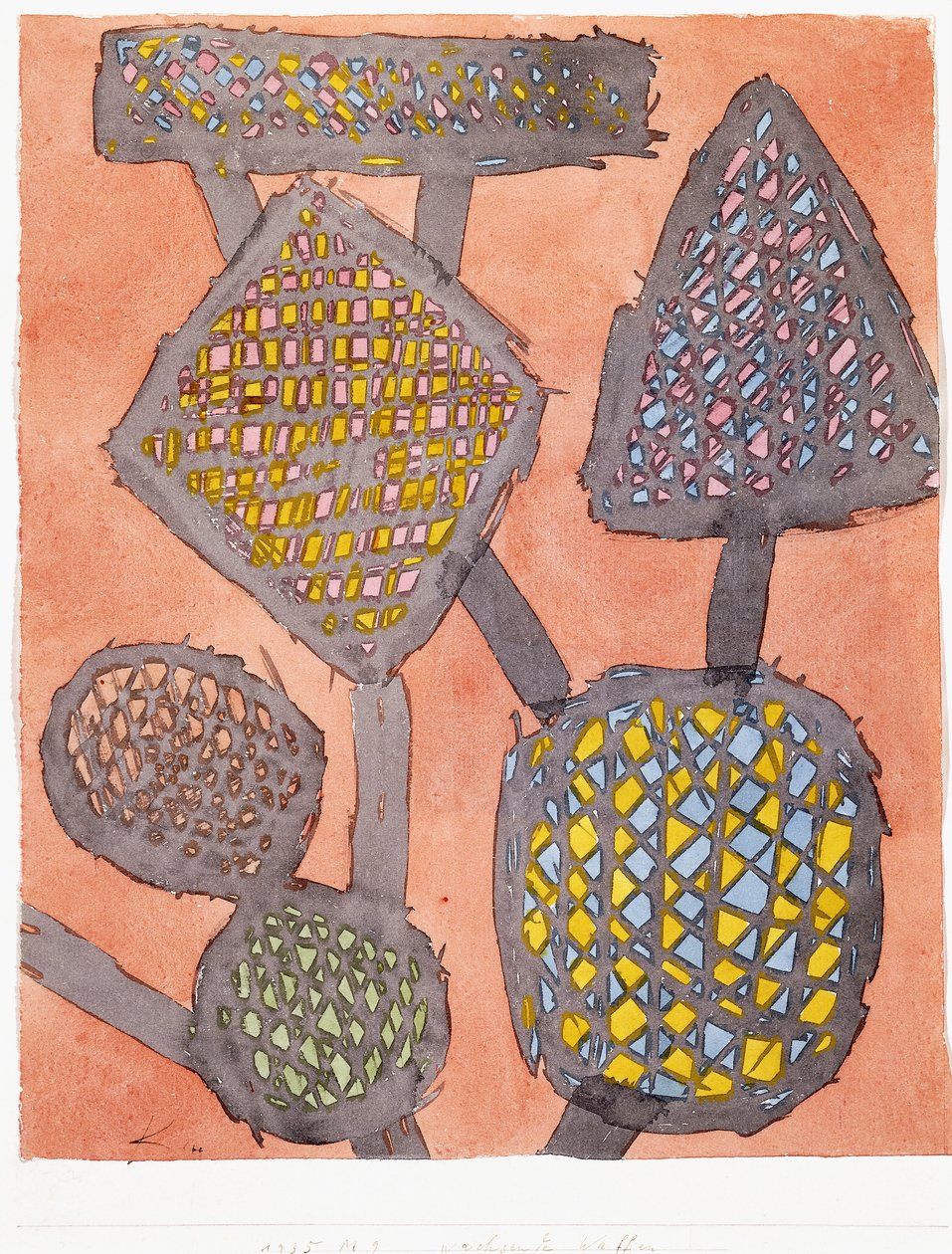 növekvő fegyverek; mosófegyverek alkotó: Paul Klee