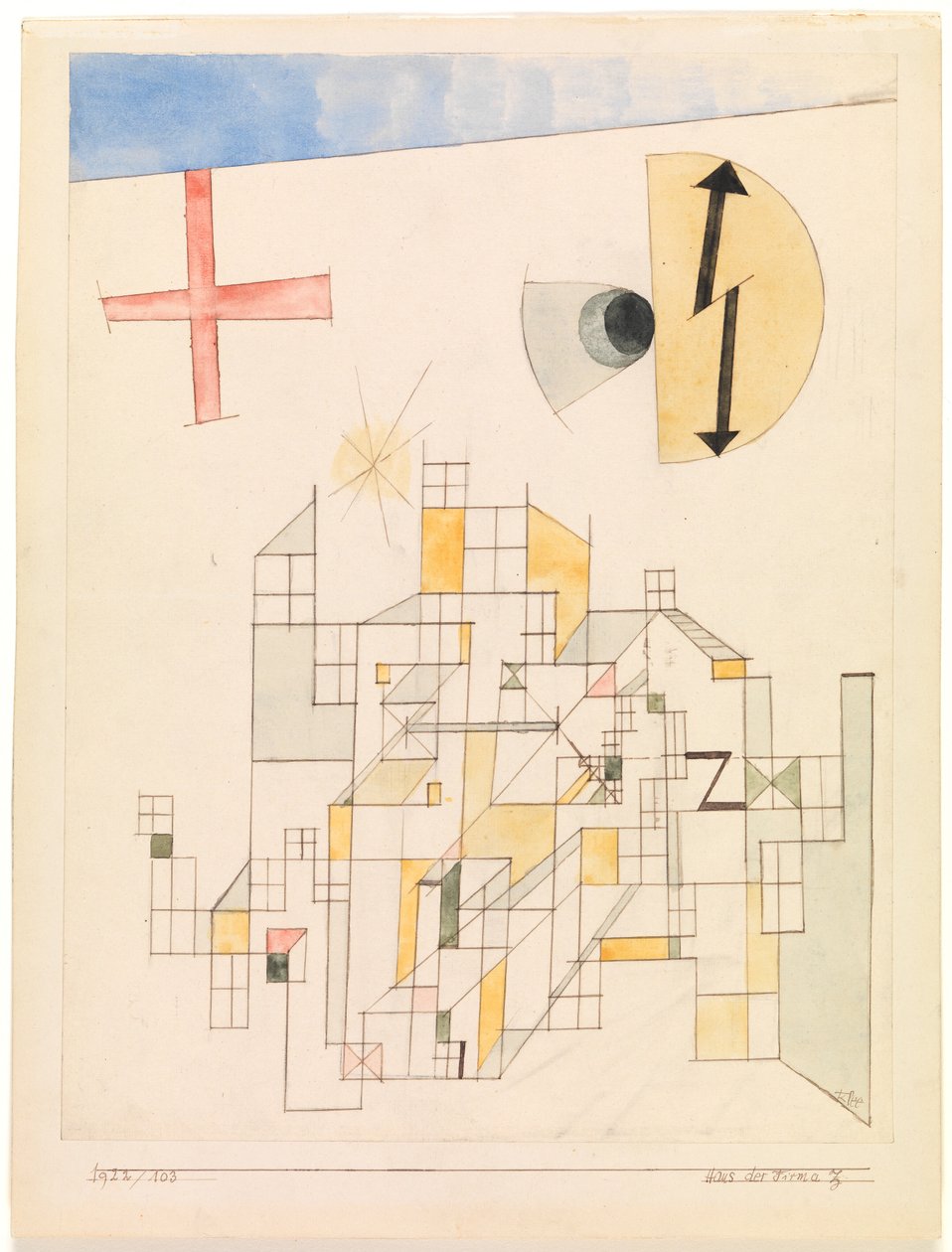 Haus der Firma Z (Z cég háza) alkotó: Paul Klee