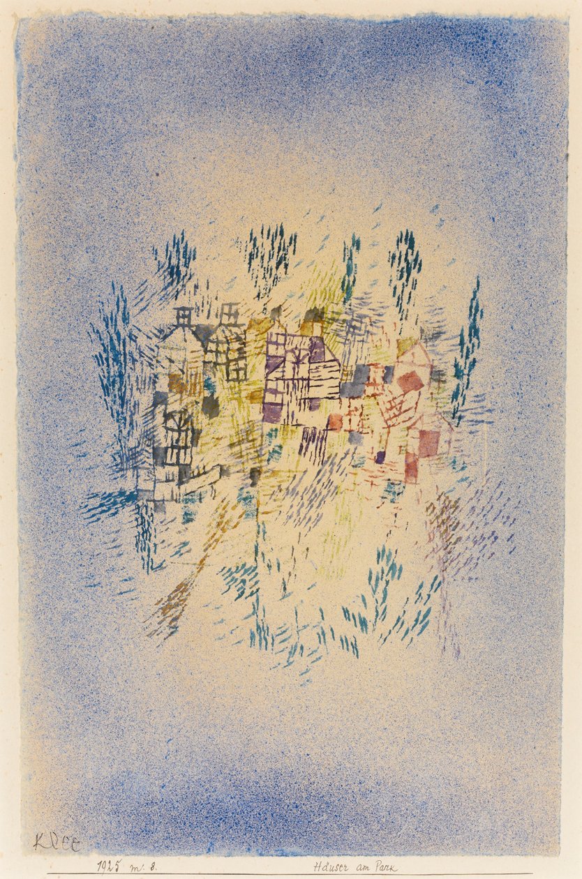 Házak a parkban. alkotó: Paul Klee
