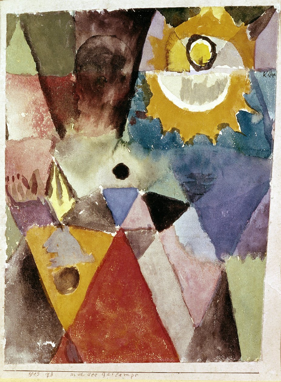 A gázlámpa előtt - Akvarell alkotó: Paul Klee