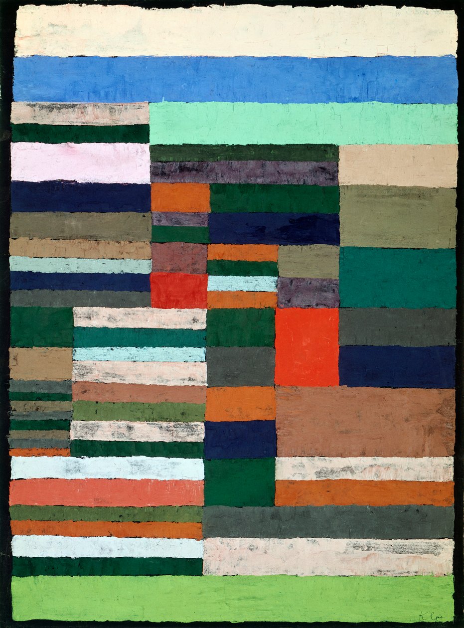 Paul Klee (1879-1940) személyre szabott csíkok magasságmérője, pasztell papíron alkotó: Paul Klee
