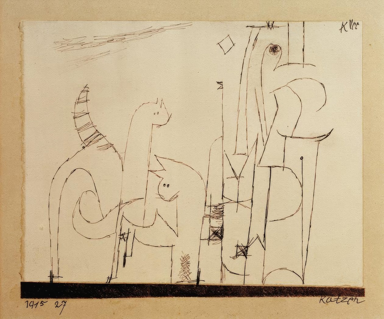 Macskák alkotó: Paul Klee
