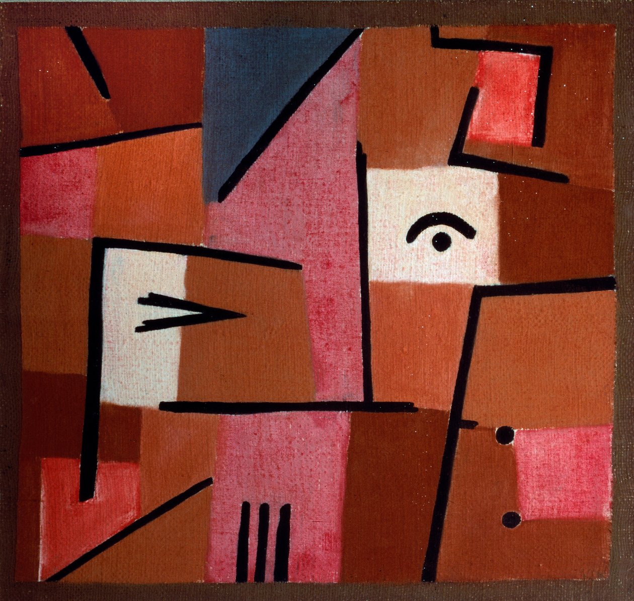 Nézd a pirosat (pasztell pamut és zsákvászon alkotó: Paul Klee