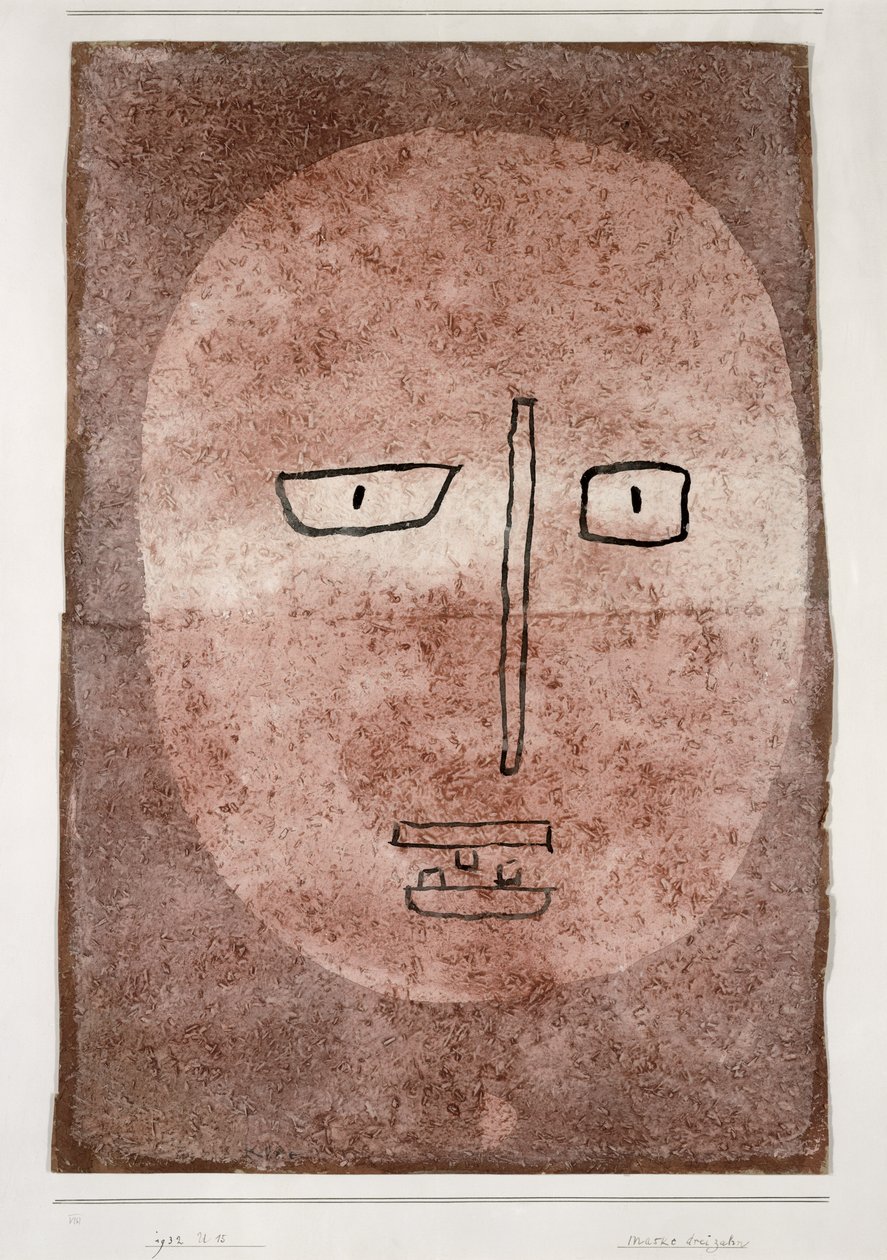 Maszk három foggal alkotó: Paul Klee