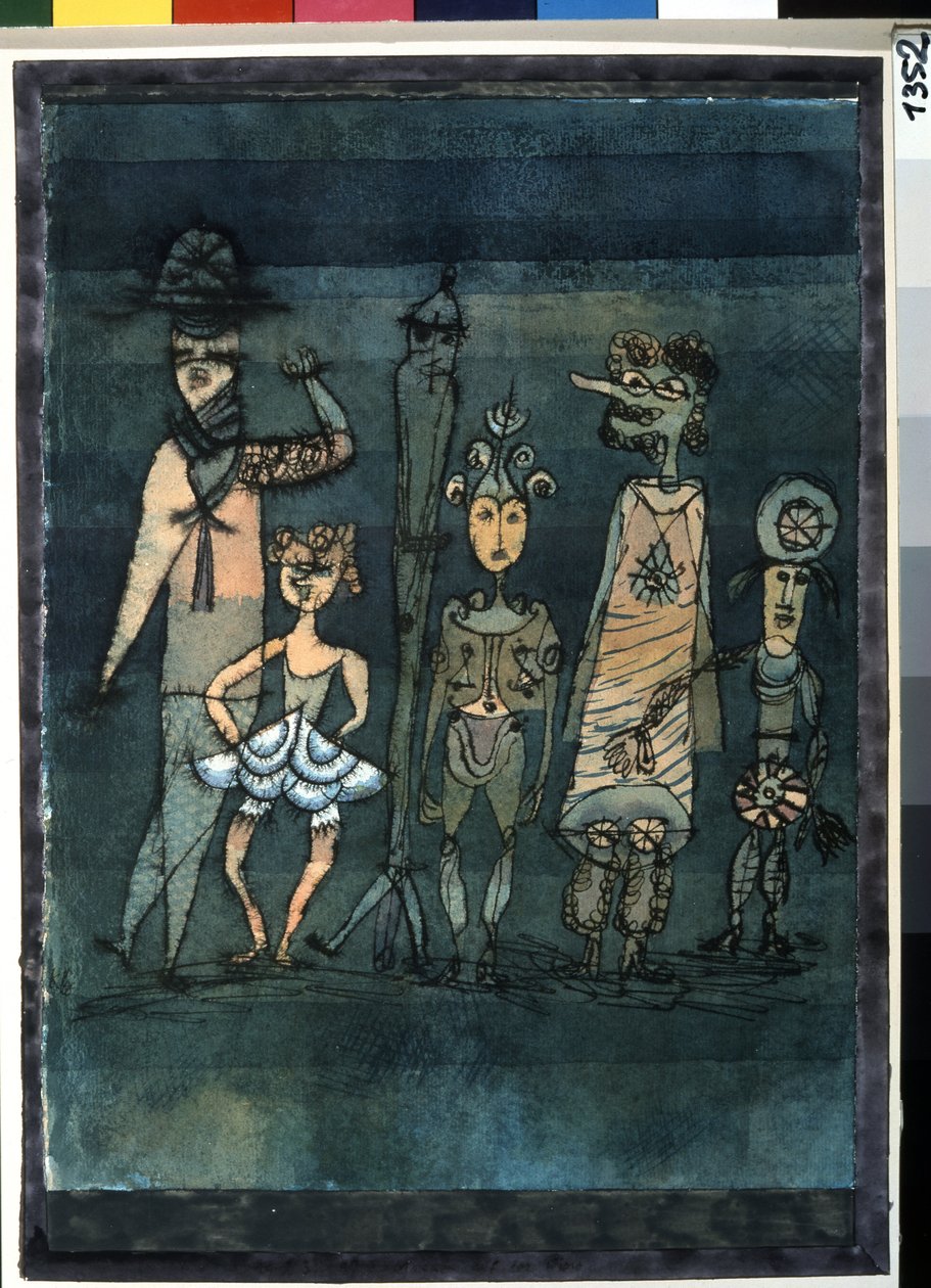 Maszkok. Paul Klee festménye (1879-1940) alkotó: Paul Klee