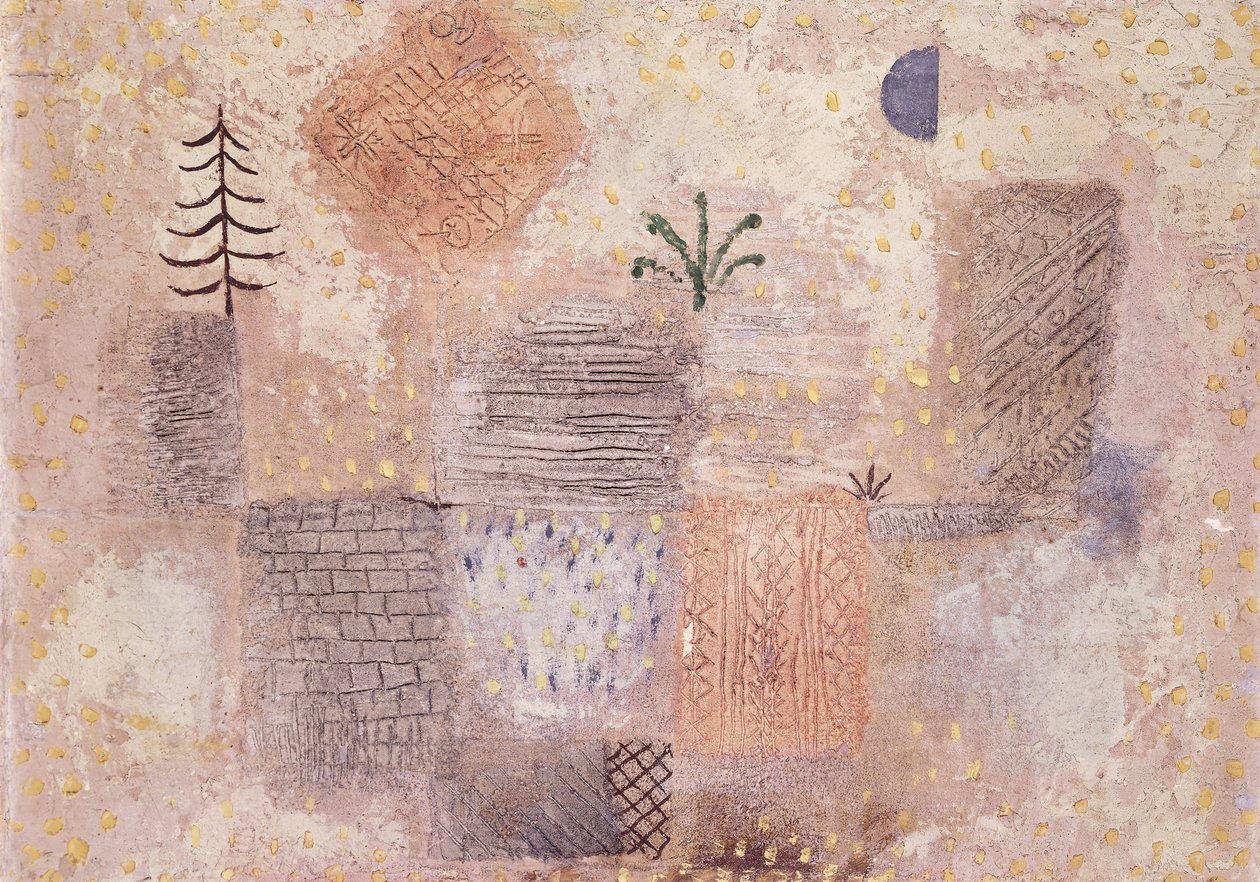 Park a hűvös Félholddal; Park mit dem kuhlen Halbmond alkotó: Paul Klee