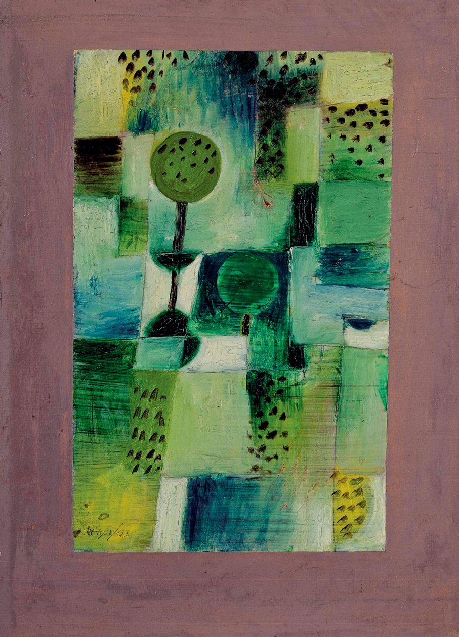 Parkkép a Regen Parkban az esőben, 1920. alkotó: Paul Klee