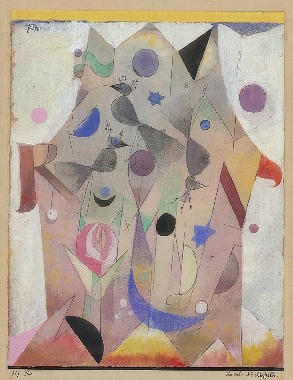 perzsa csalogányok. 1917 alkotó: Paul Klee