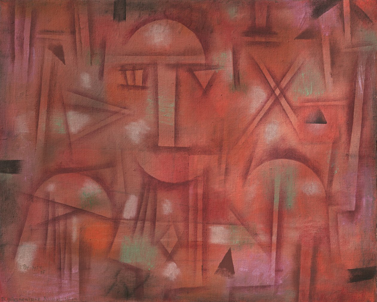 Fiziognómiai kristályosítás, 1924. alkotó: Paul Klee