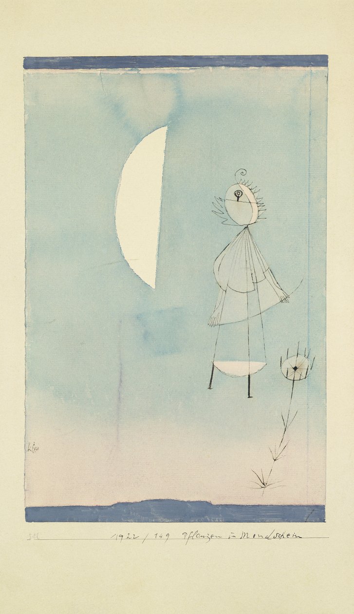 Növények a Holdfényben (tinta és akvarell papíron) alkotó: Paul Klee