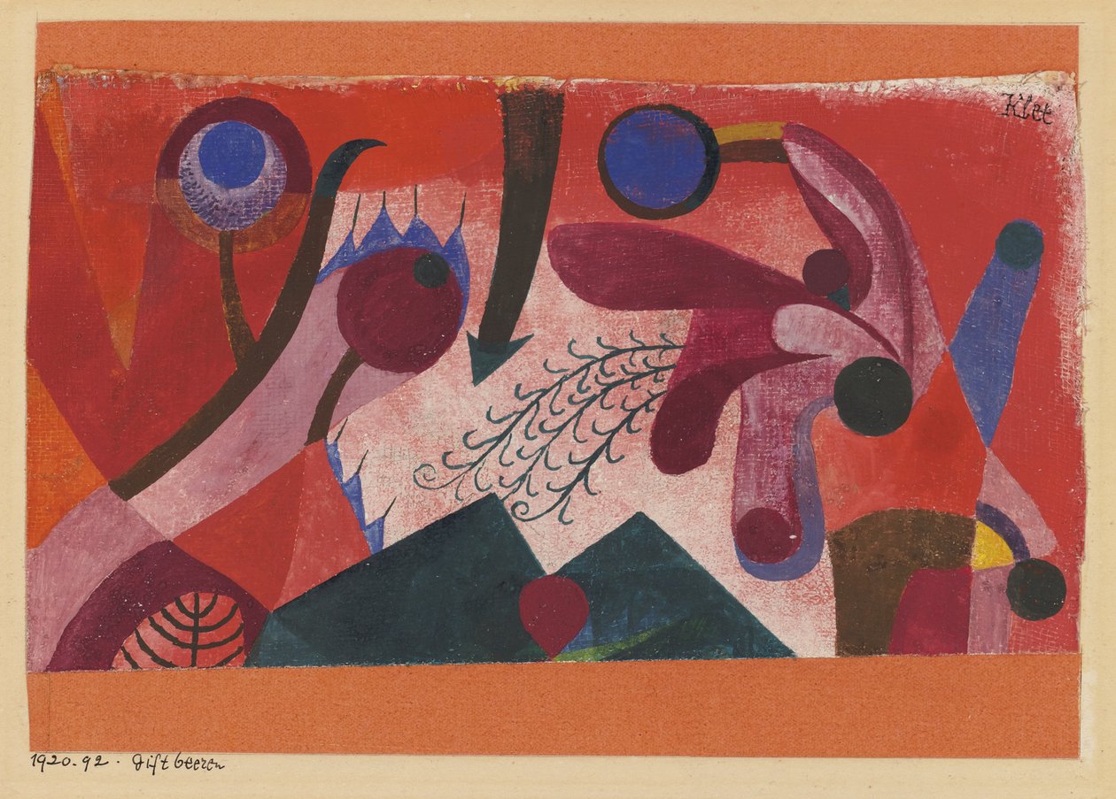 Mérgező bogyók, 1920 alkotó: Paul Klee