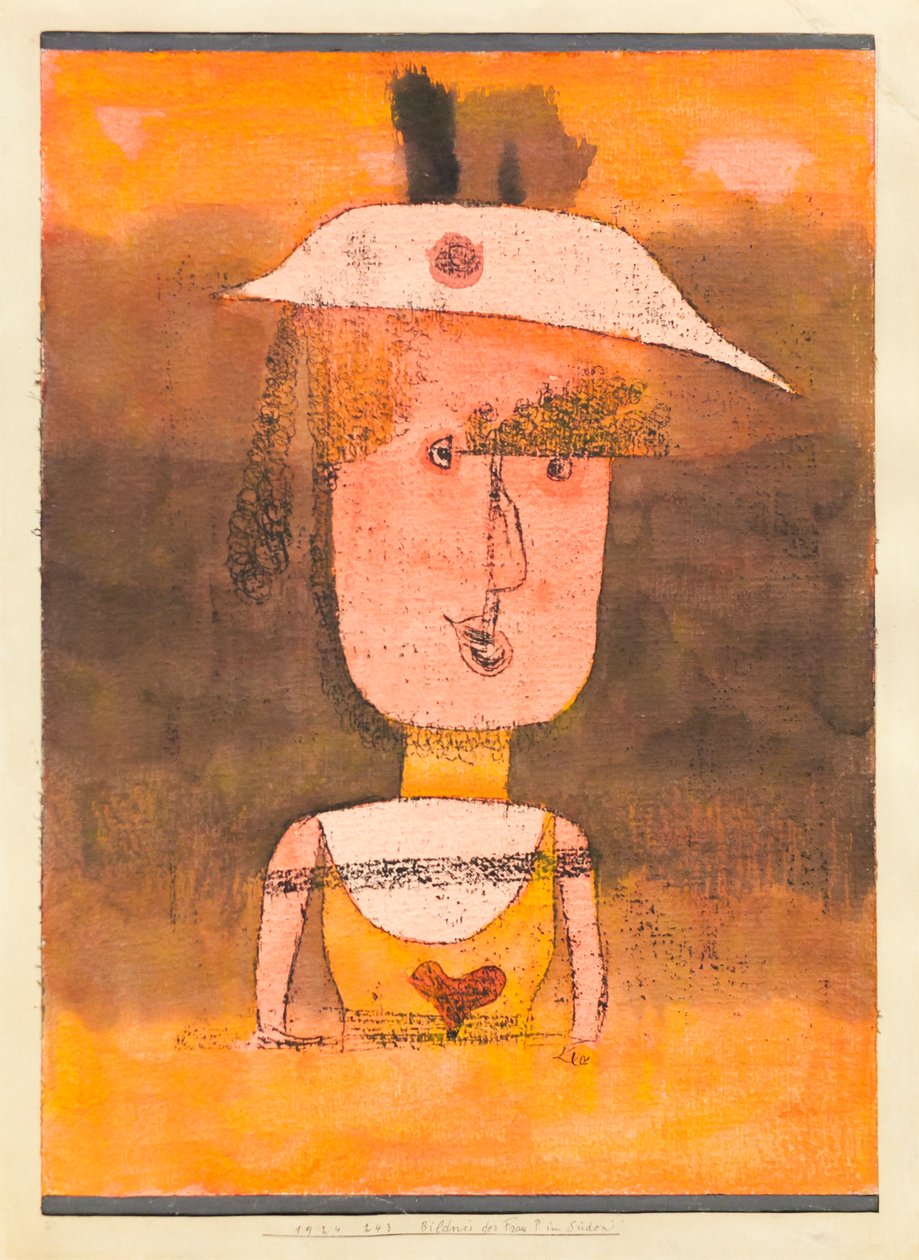 P. asszony portréja délen alkotó: Paul Klee