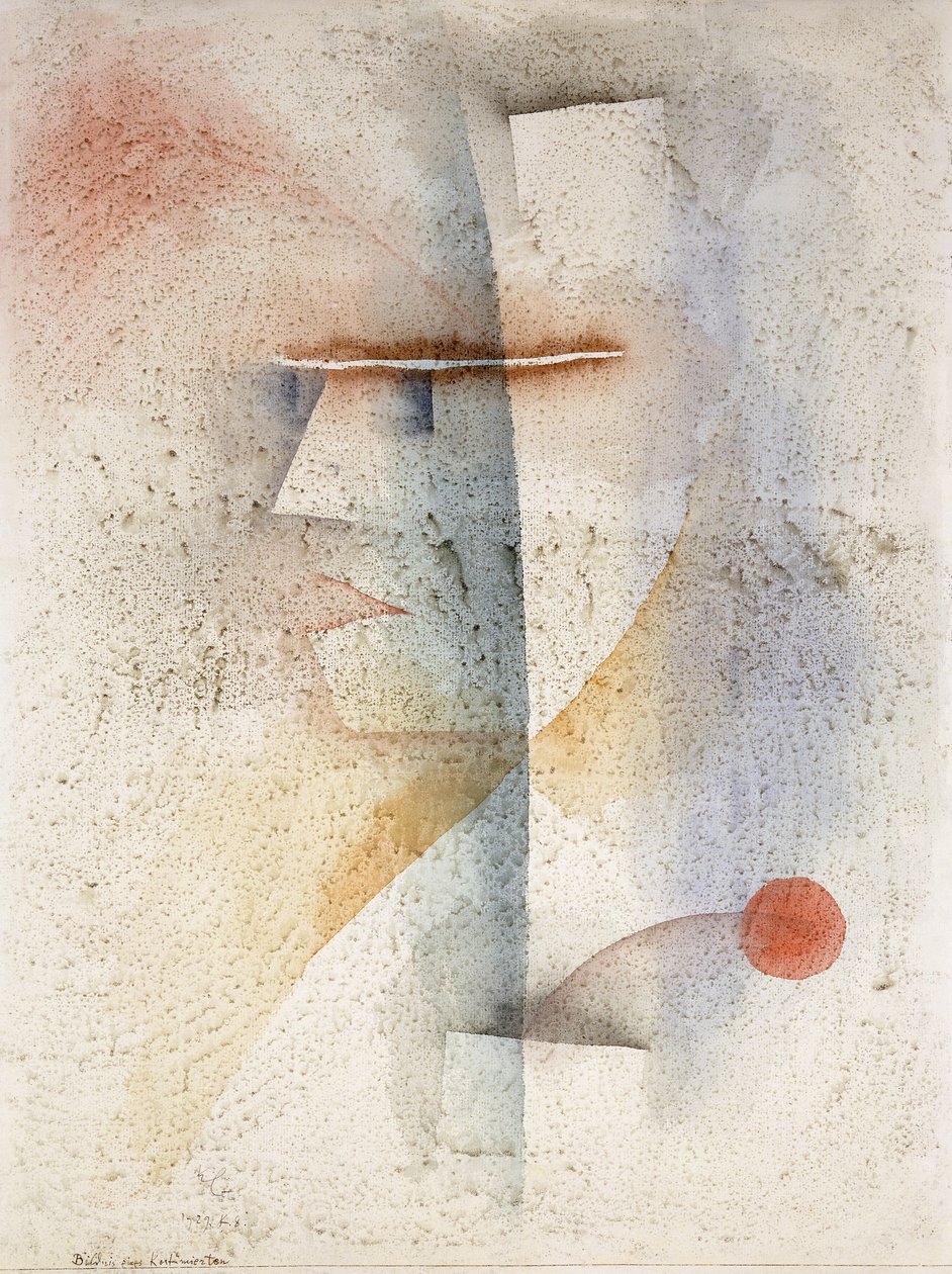 Egy jelmezes férfi portréja (virággal); Egy jelmezes férfi portréja (virággal) alkotó: Paul Klee