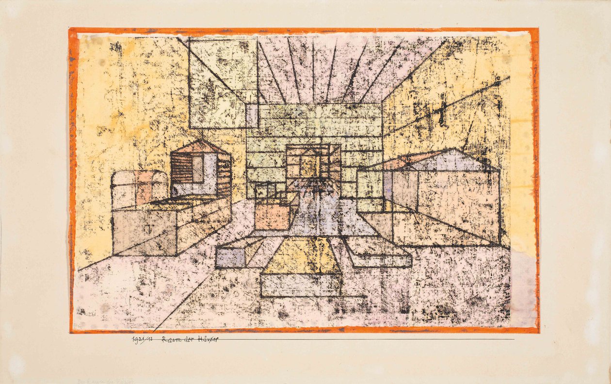 A házak szobája, 1921. alkotó: Paul Klee