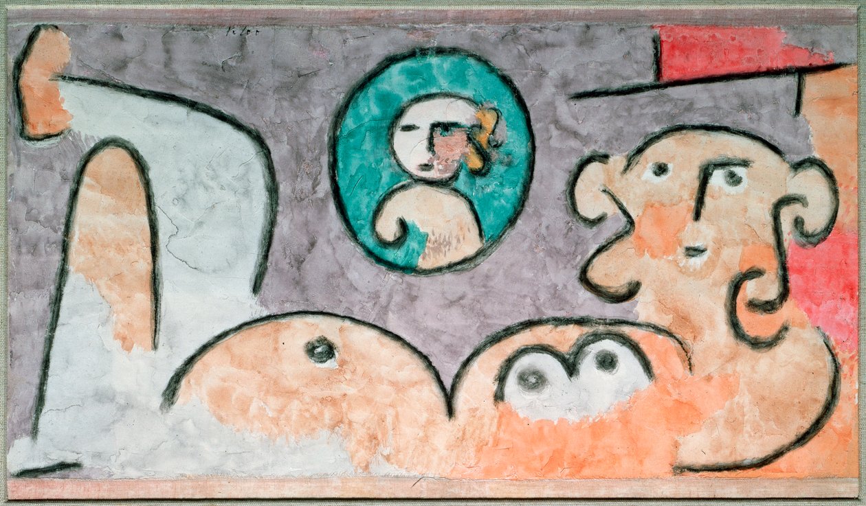 Elmélkedések a leszármazottakról - Akvarell alkotó: Paul Klee