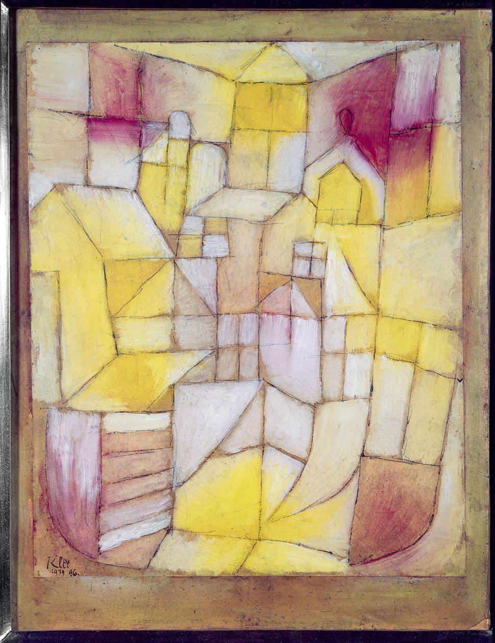 Rózsaszín-sárga alkotó: Paul Klee