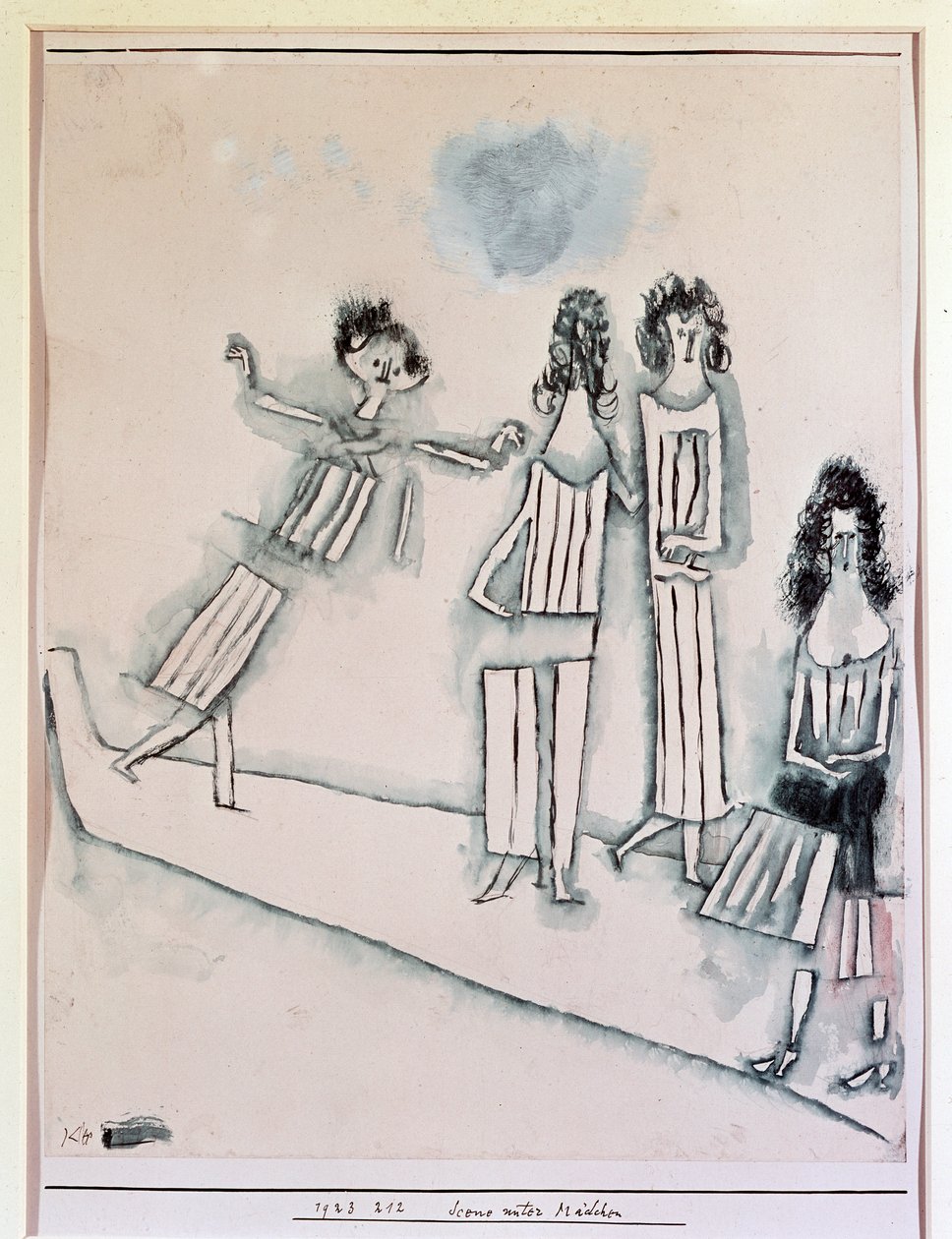 Jelenet lányokkal (Rajz, XX. század) alkotó: Paul Klee