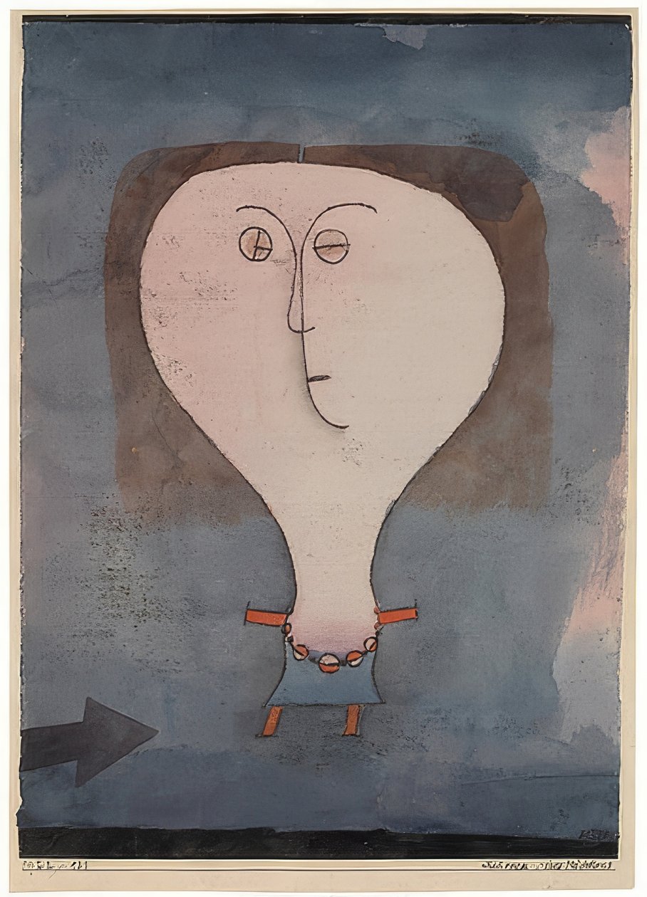 Egy lány félelme. 1922 alkotó: Paul Klee