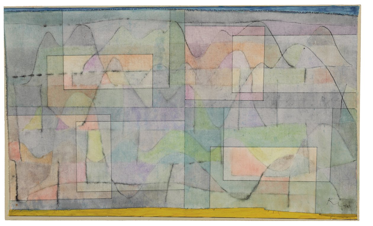 Letelepedés a hegyvidéken; Siedlung im Hugelland alkotó: Paul Klee