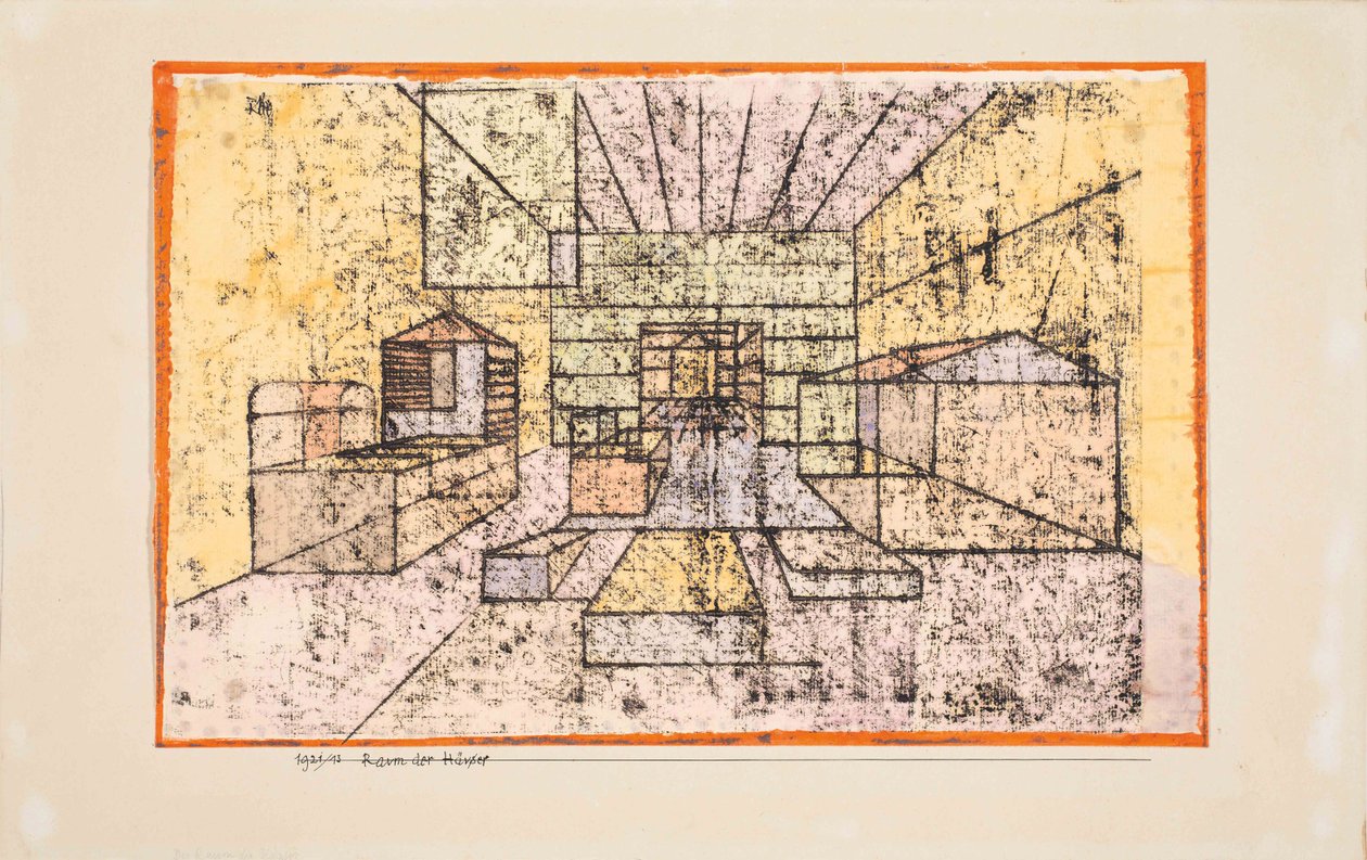 A házak tere, 1921. alkotó: Paul Klee