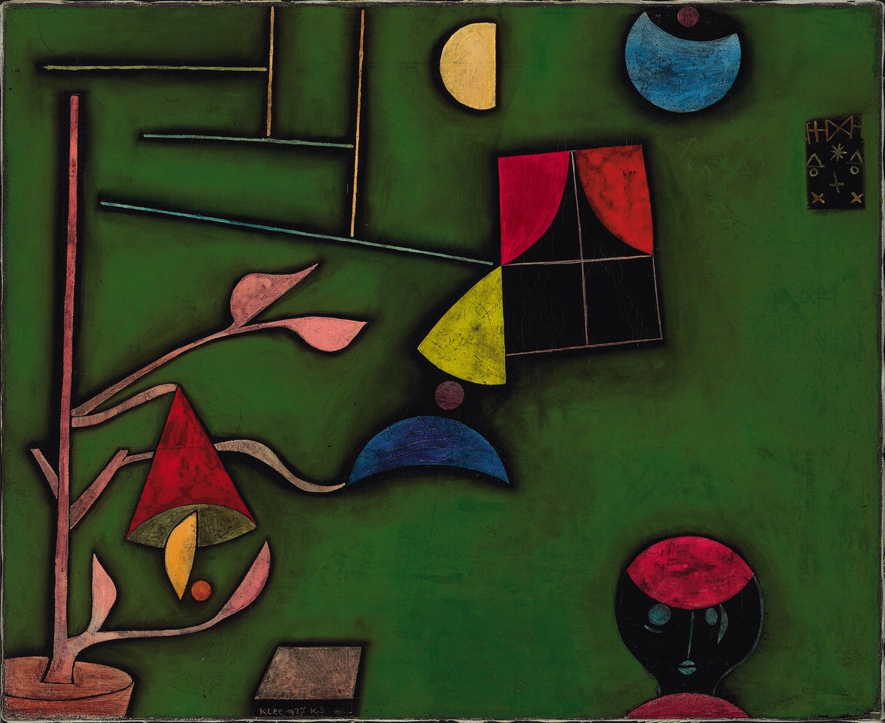 Csendélet növényekkel és ablakkal alkotó: Paul Klee