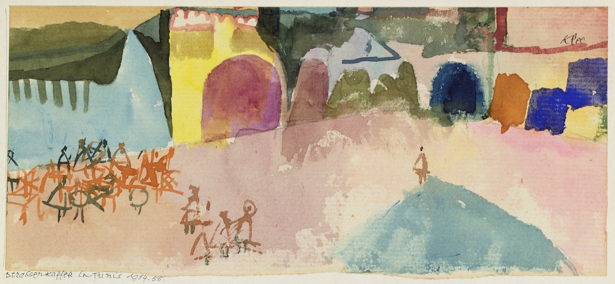 Street Cafe Tuniszban alkotó: Paul Klee