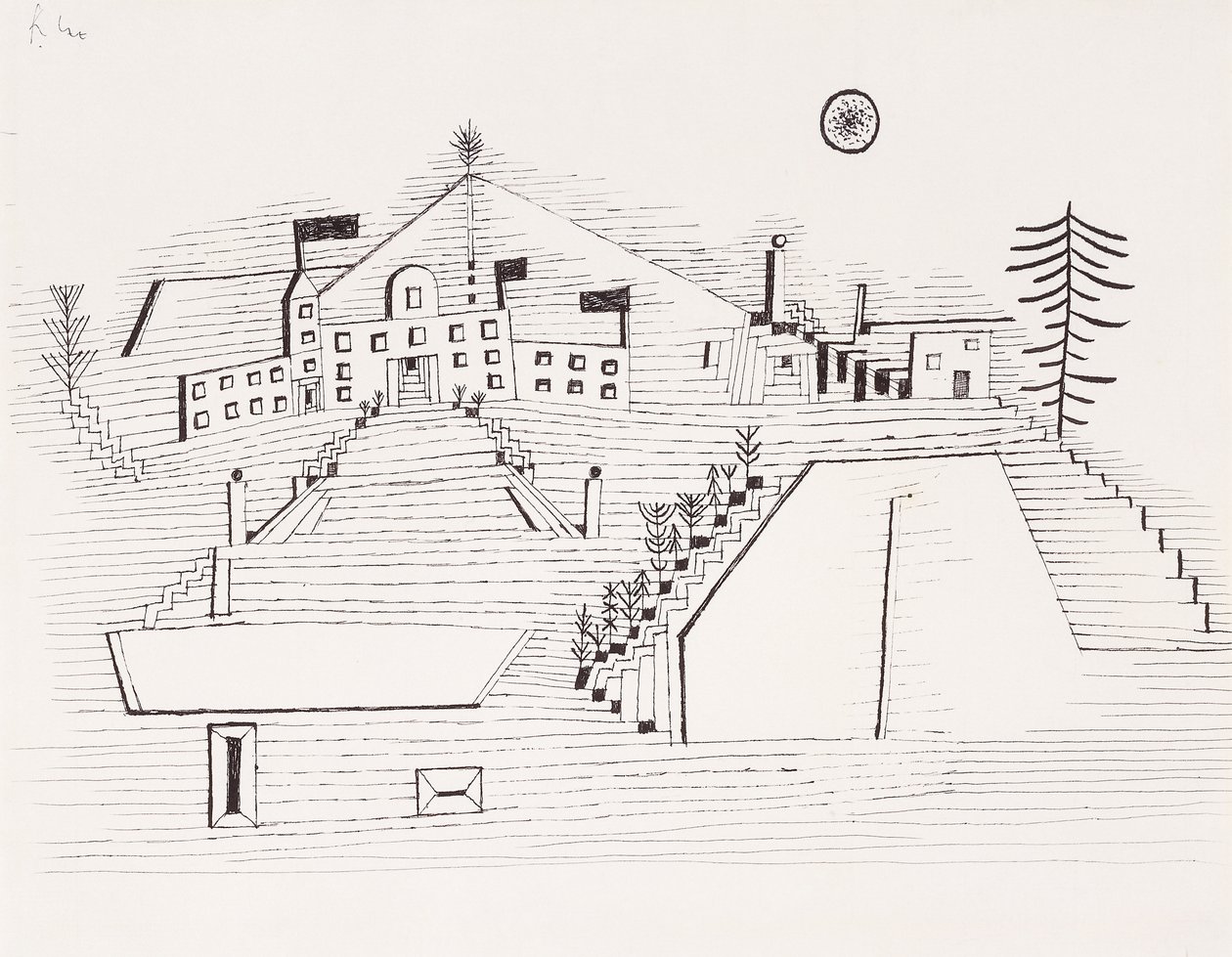 Nyári Palota Beride-ben; Nyári palota Beride közelében alkotó: Paul Klee